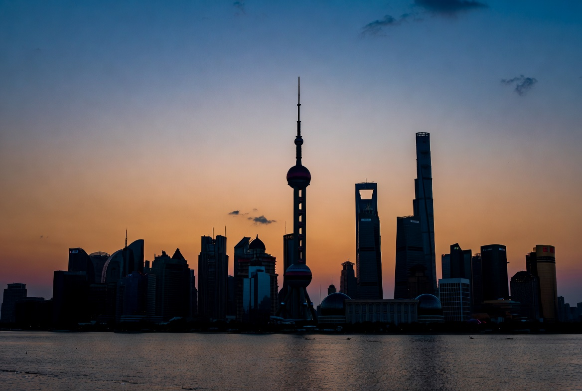 Shanghai Skyline at Sunset
